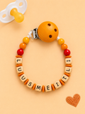 Nuggikette "Luusmeitli" Rot, Orange, Gelb, Holz