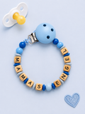Nuggikette "Mamas Engel" Blau, Holz