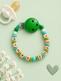 Nuggikette "Mamas Engel" Grün, Mint, Holz
