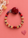 Nuggikette "Papas Engel" Rot, Holz