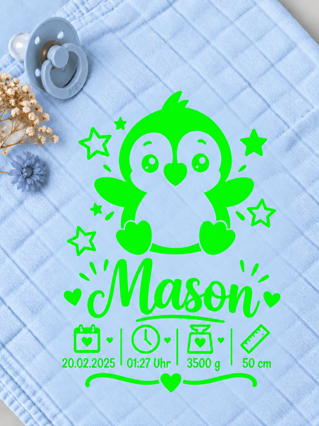 Personalisiertes Nuschi „Pinguin“
