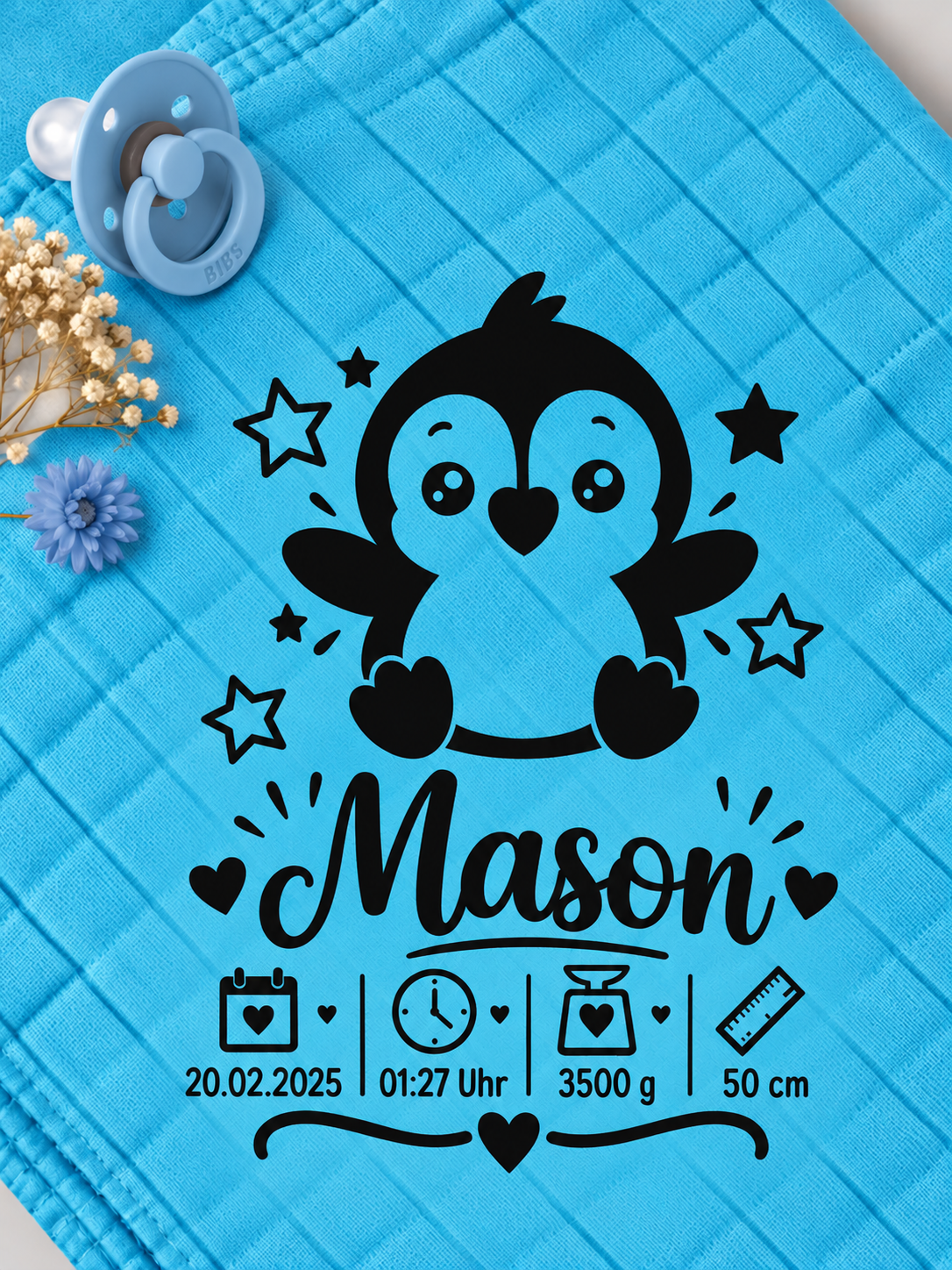 Personalisiertes Nuschi „Pinguin“