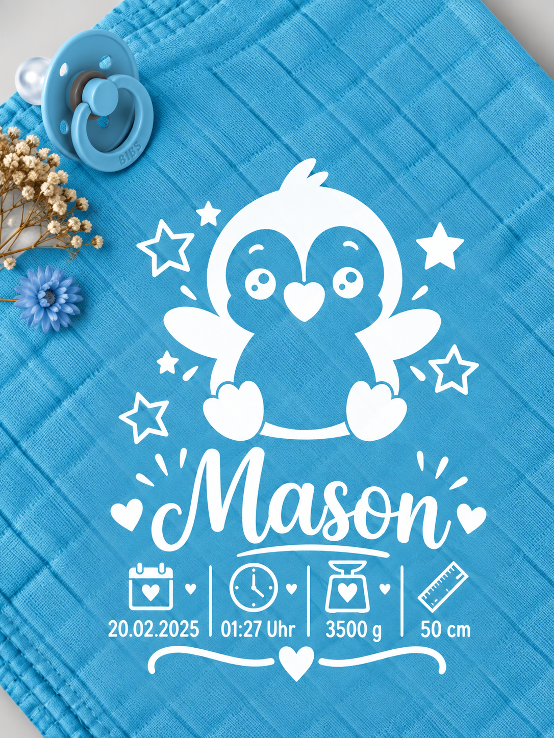 Personalisiertes Nuschi „Pinguin“