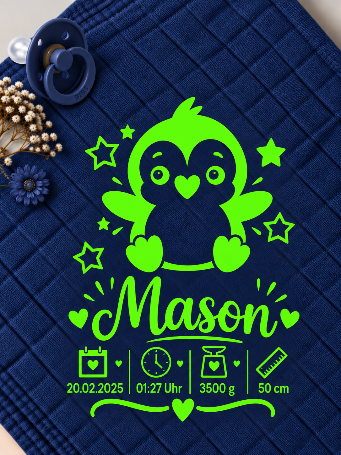 Personalisiertes Nuschi „Pinguin“