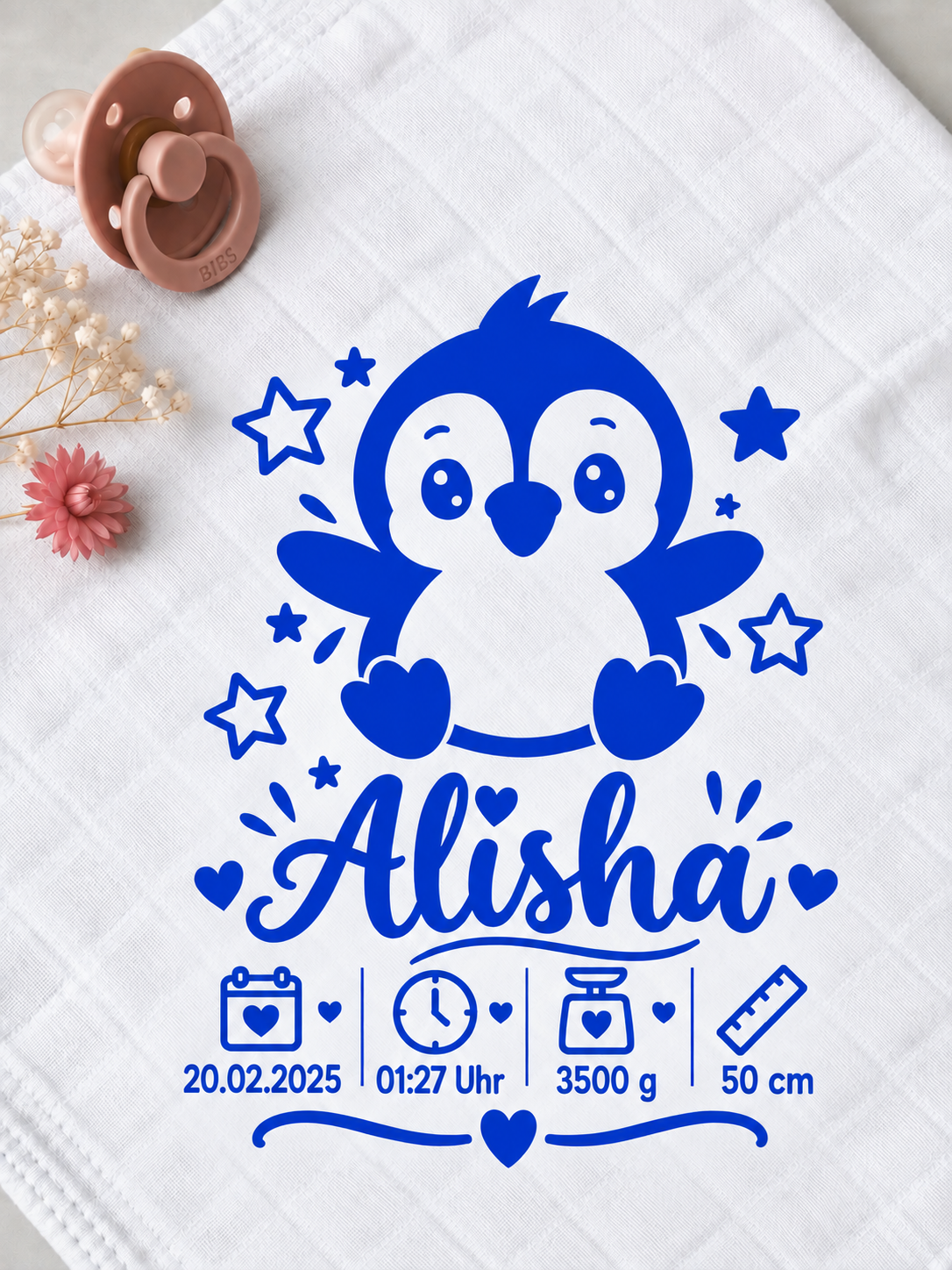 Personalisiertes Nuschi „Pinguin“
