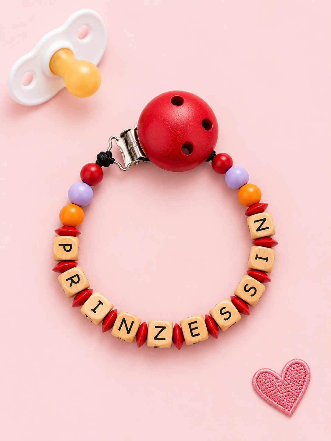 Nuggikette "Red Love" Holz