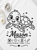 Personalisiertes Nuschi „Schildkröte“