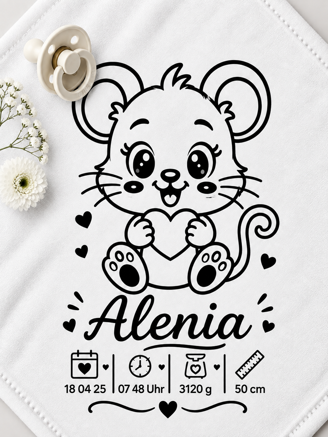 Personalisiertes Nuschi „Maus“