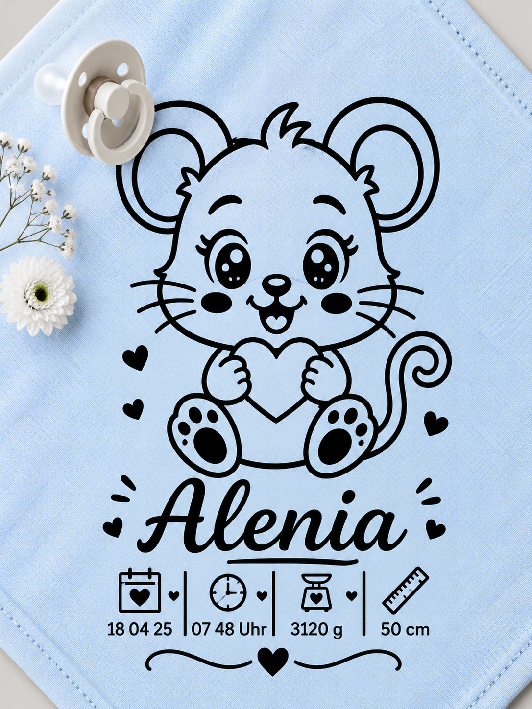 Personalisiertes Nuschi „Maus“