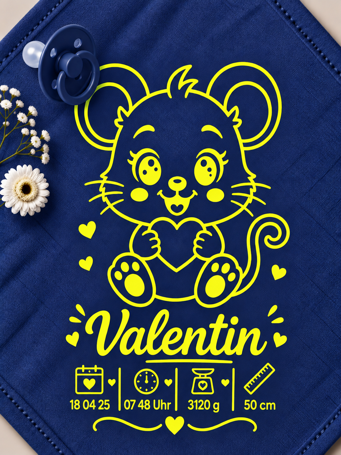Personalisiertes Nuschi „Maus“