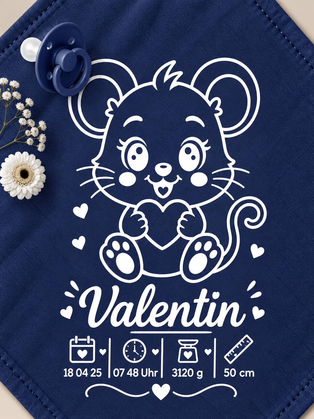 Personalisiertes Nuschi „Maus“