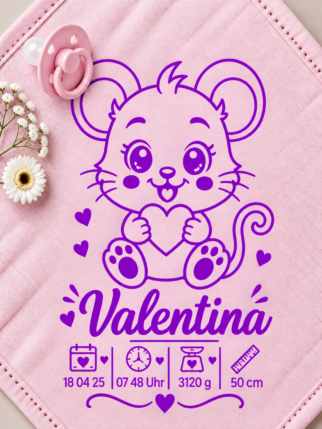 Personalisiertes Nuschi „Maus“