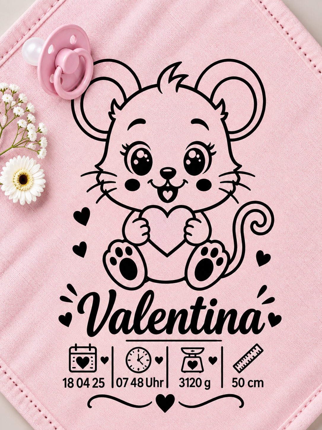 Personalisiertes Nuschi „Maus“