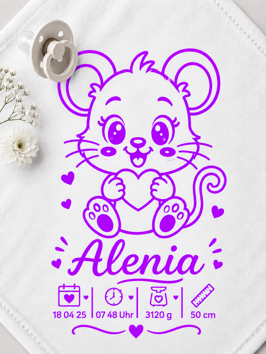 Personalisiertes Nuschi „Maus“